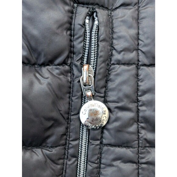 Calvin Klein Packable Parka Down Puffer Coat Jacket Black Women's Medium Winter - Picture 4 of 7